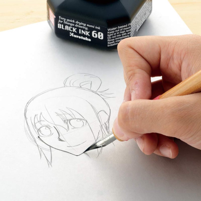 Zig Kuretake Zig Cartoonist Highly Opaque Pen Ink, Black - Image 4